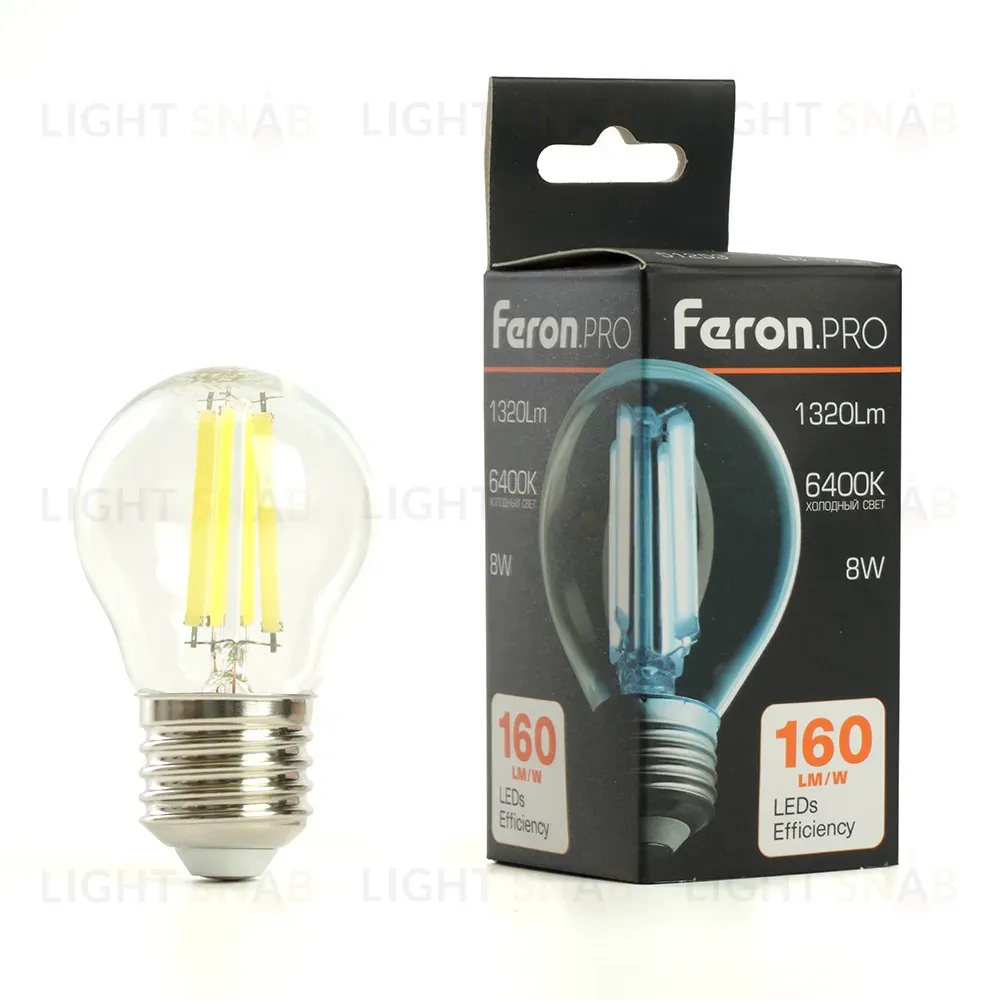 Лампа светодиодная Feron LB-1708 E27 8W 6400K 51255 51255