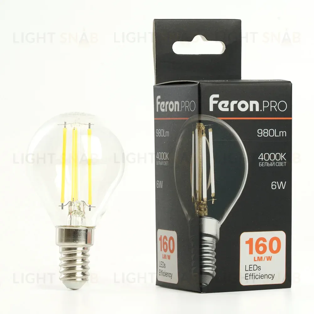 Лампа светодиодная Feron LB-1706 E14 6W 4000K 51257 51257