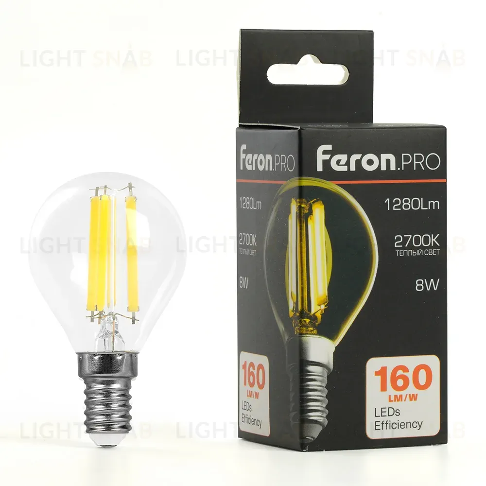 Лампа светодиодная Feron LB-1708 E14 8W 2700K 51259 51259