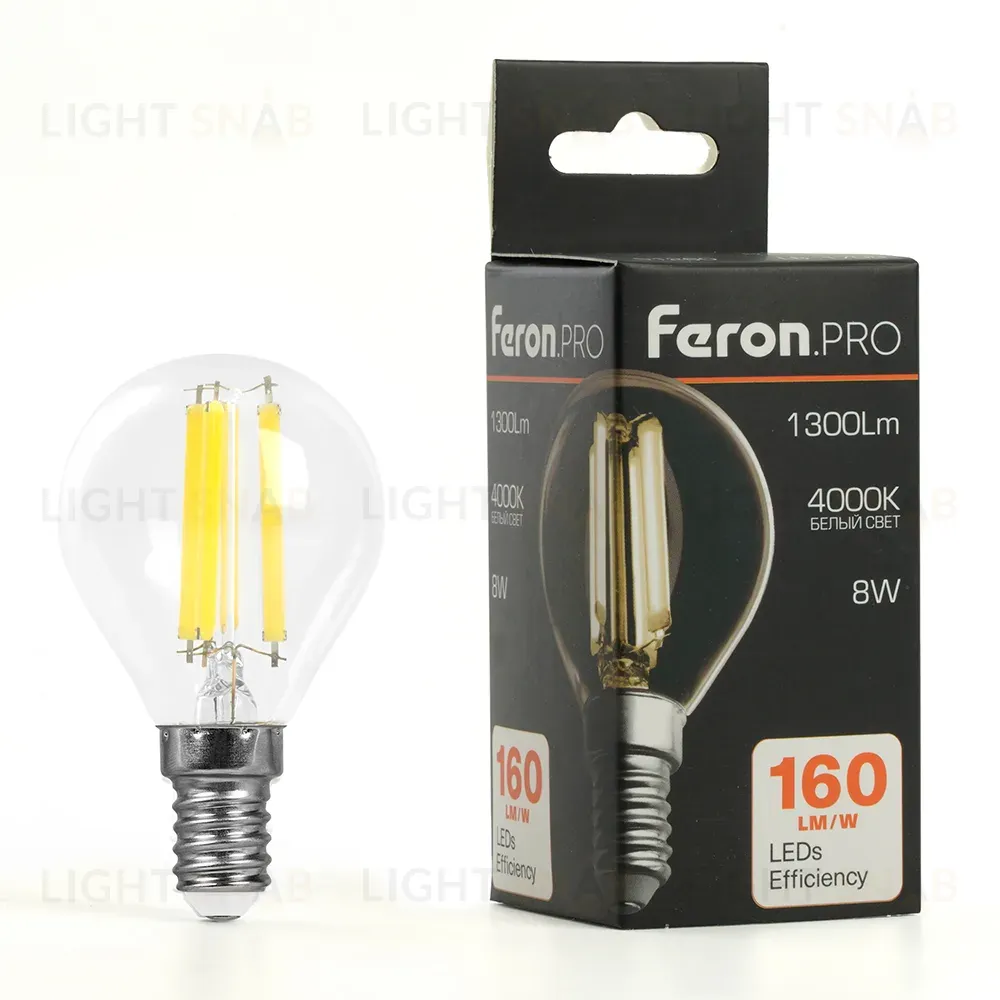 Лампа светодиодная Feron LB-1708 E14 8W 4000K 51260 51260
