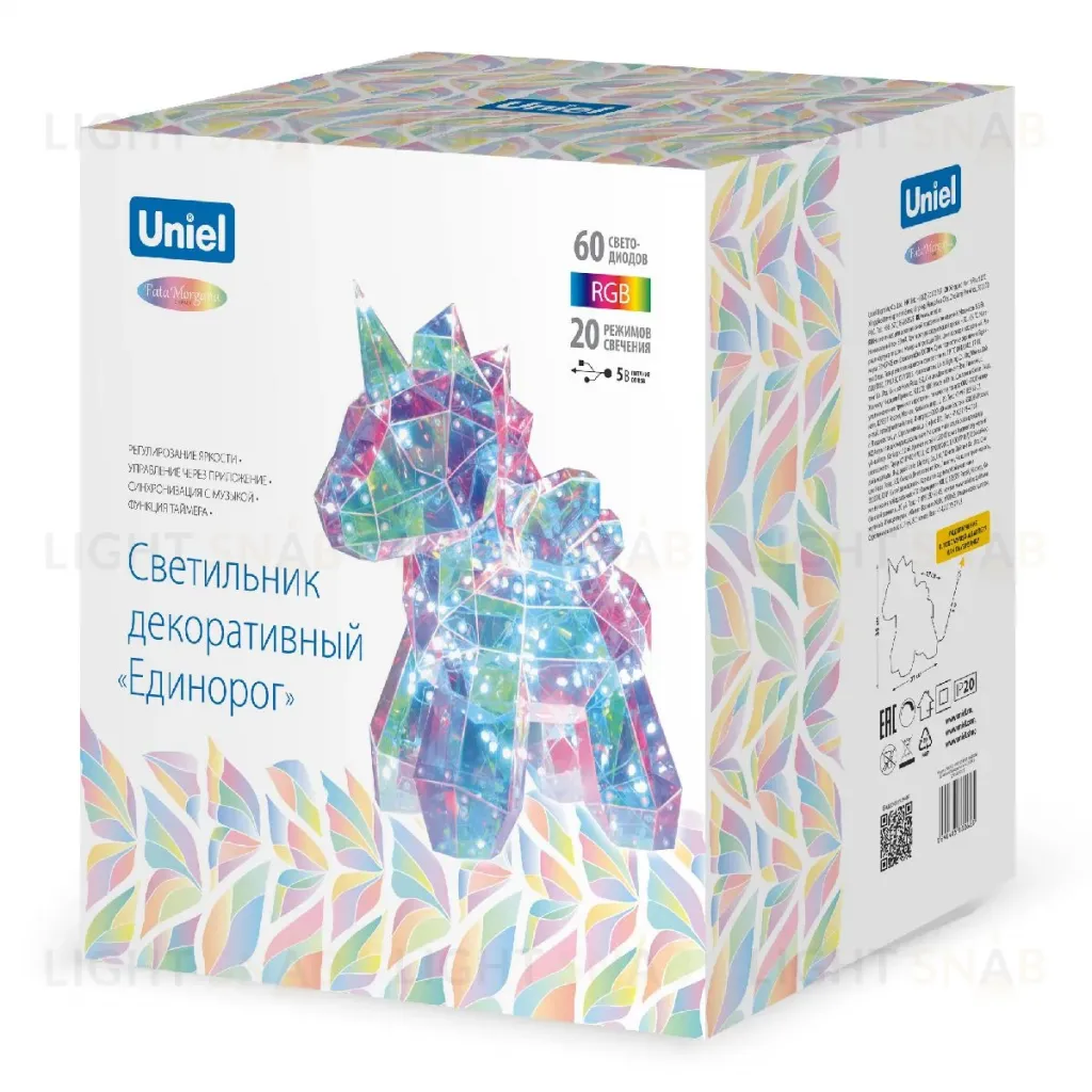 Светодиодная фигура Uniel ULD-R503 USB/RGB UNICORN UL-00011053 ULD-R503 USB/RGB UNICORN
