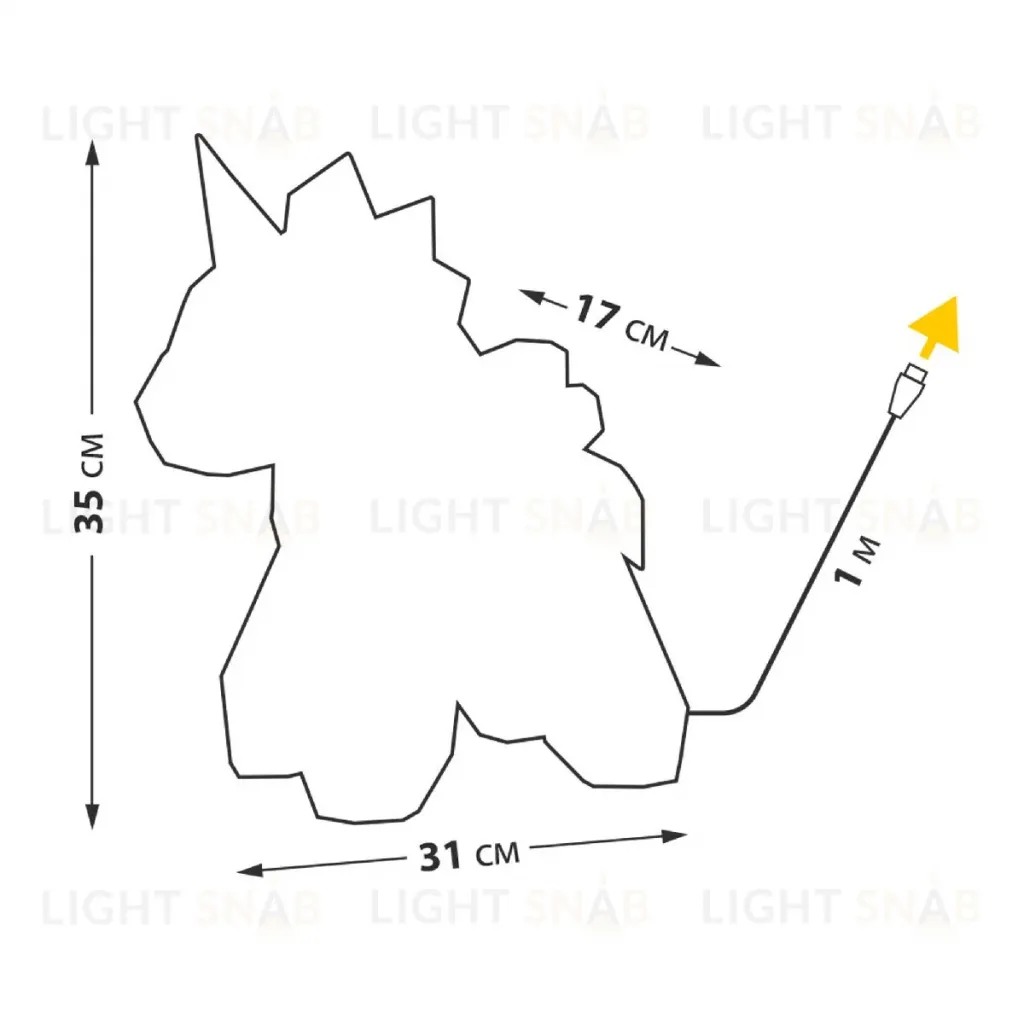 Светодиодная фигура Uniel ULD-R503 USB/RGB UNICORN UL-00011053 ULD-R503 USB/RGB UNICORN