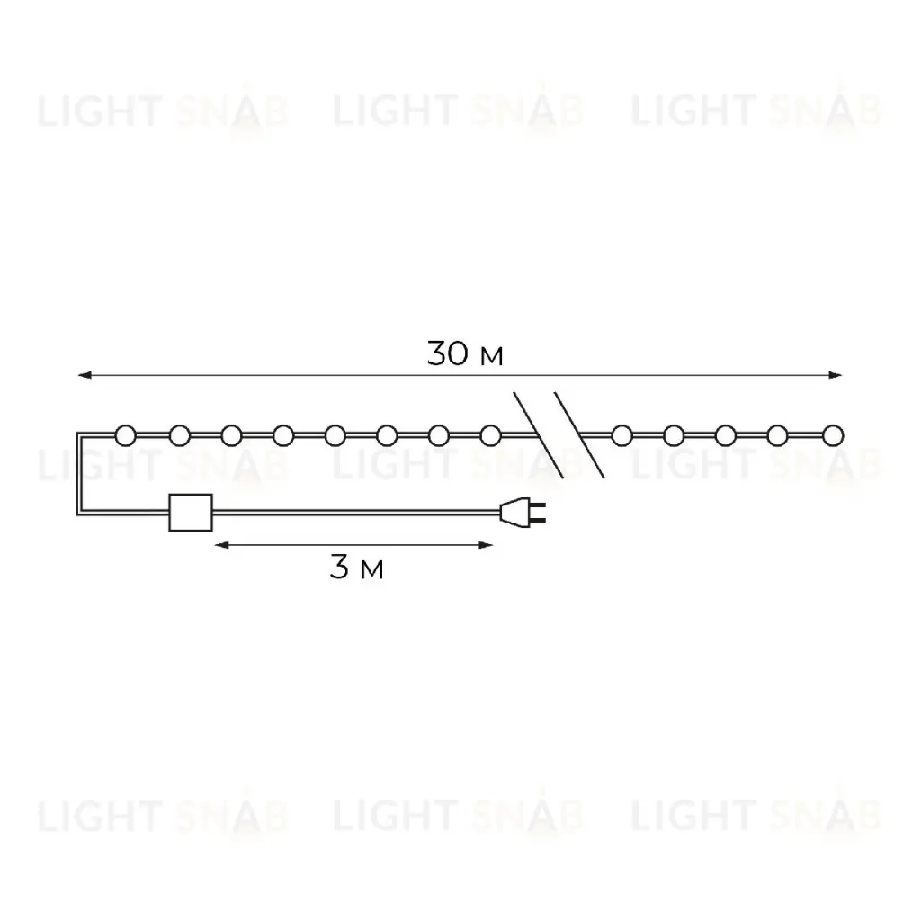 Гирлянда Роса Uniel ULD-S3000-300/DGA WARM WHITE IP20 DEW UL-00012083 ULD-S3000-300/DGA WARM WHITE IP20 DEW
