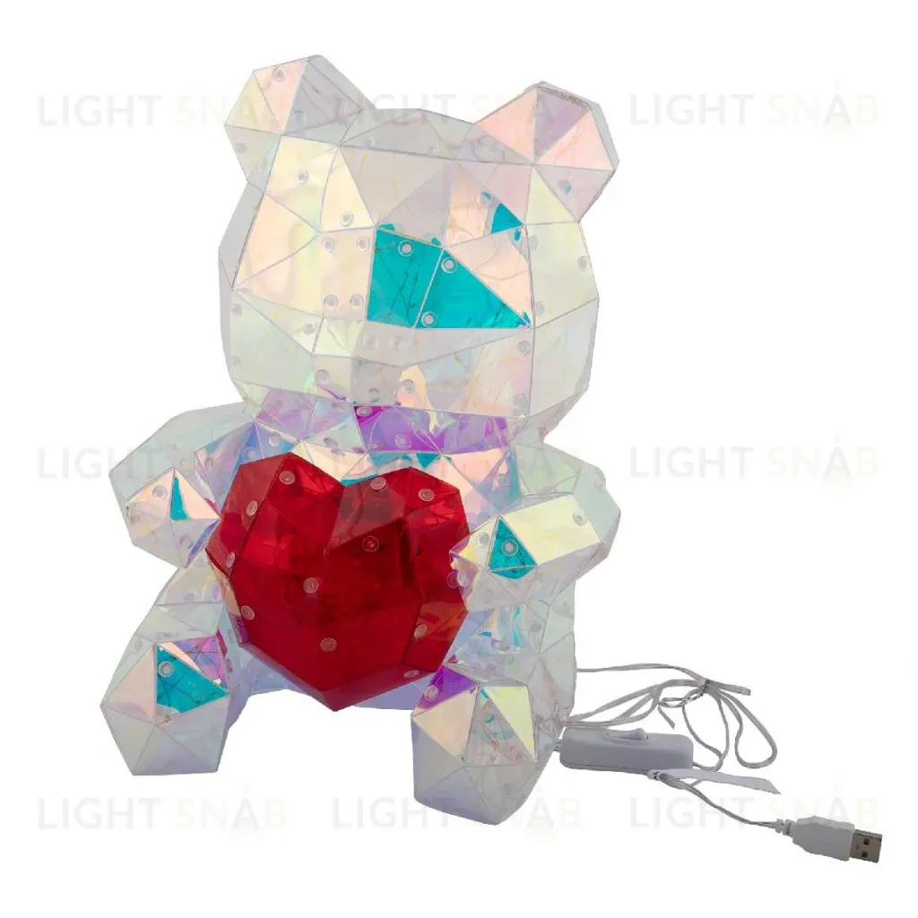 Светодиодная фигура Uniel ULD-R508 USB BEAR WITH HEART UL-00012217 ULD-R508 USB BEAR WITH HEART