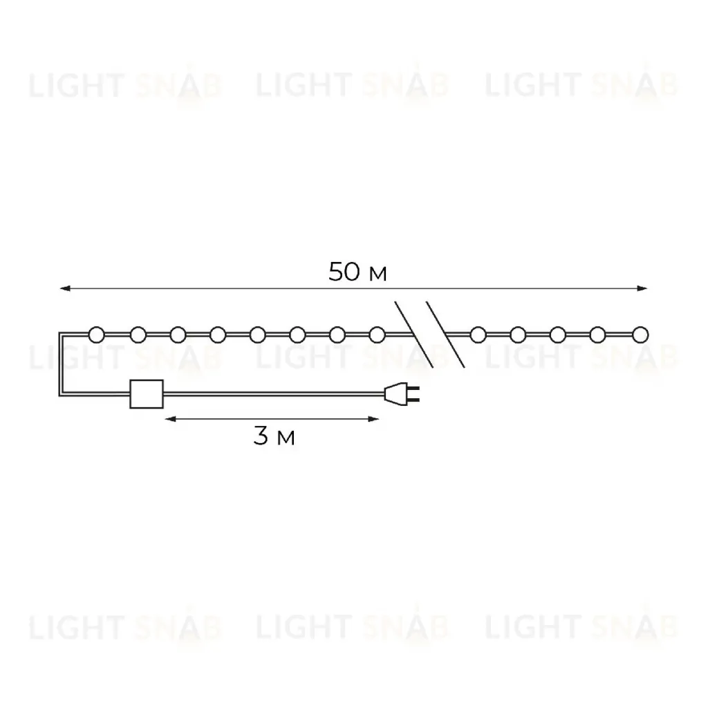 Гирлянда Роса Uniel ULD-S5000-500/DGA WARM WHITE IP20 DEW UL-00012086 ULD-S5000-500/DGA WARM WHITE IP20 DEW