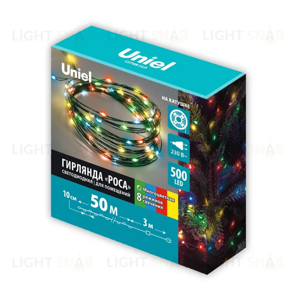 Гирлянда Роса Uniel ULD-S5000-500/DGA MULTI IP20 DEW UL-00012087 ULD-S5000-500/DGA MULTI IP20 DEW