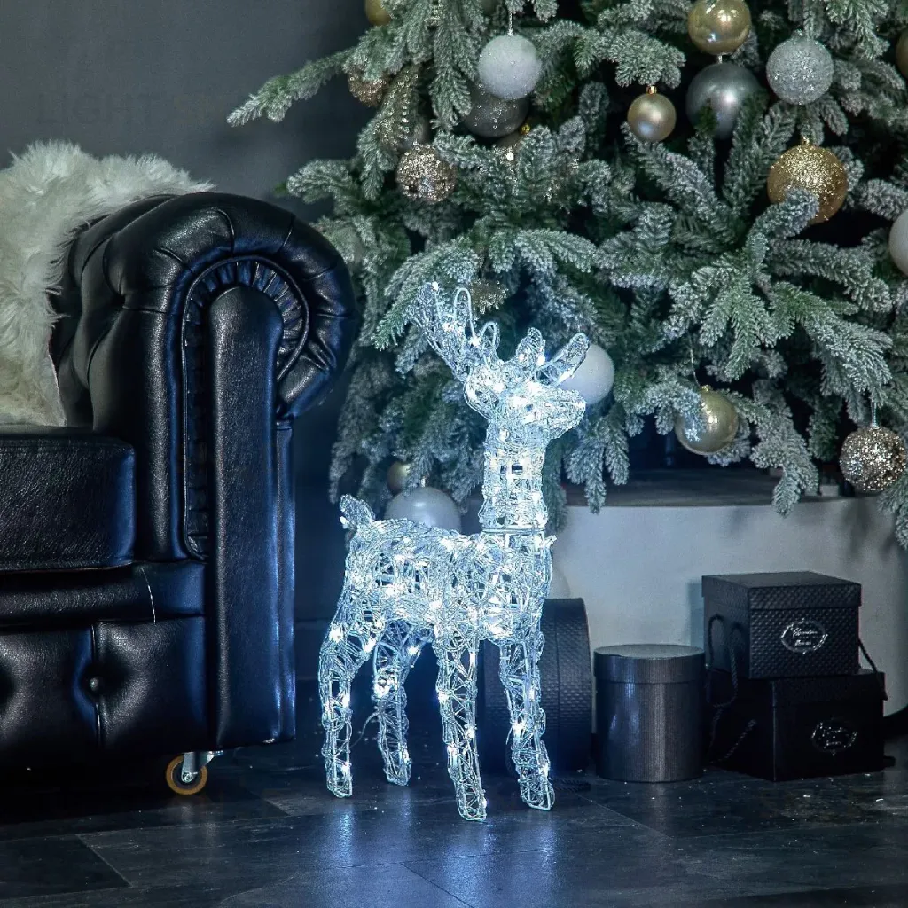 Светодиодная фигура Uniel ULD-M3660-080/STA WHITE IP44 DEER-2 UL-00012362 ULD-M3660-080/STA WHITE IP44 DEER-2