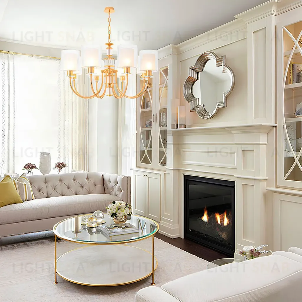 Подвесная люстра Crystal Lux ELENA SP8 GOLD ELENA SP8 GOLD