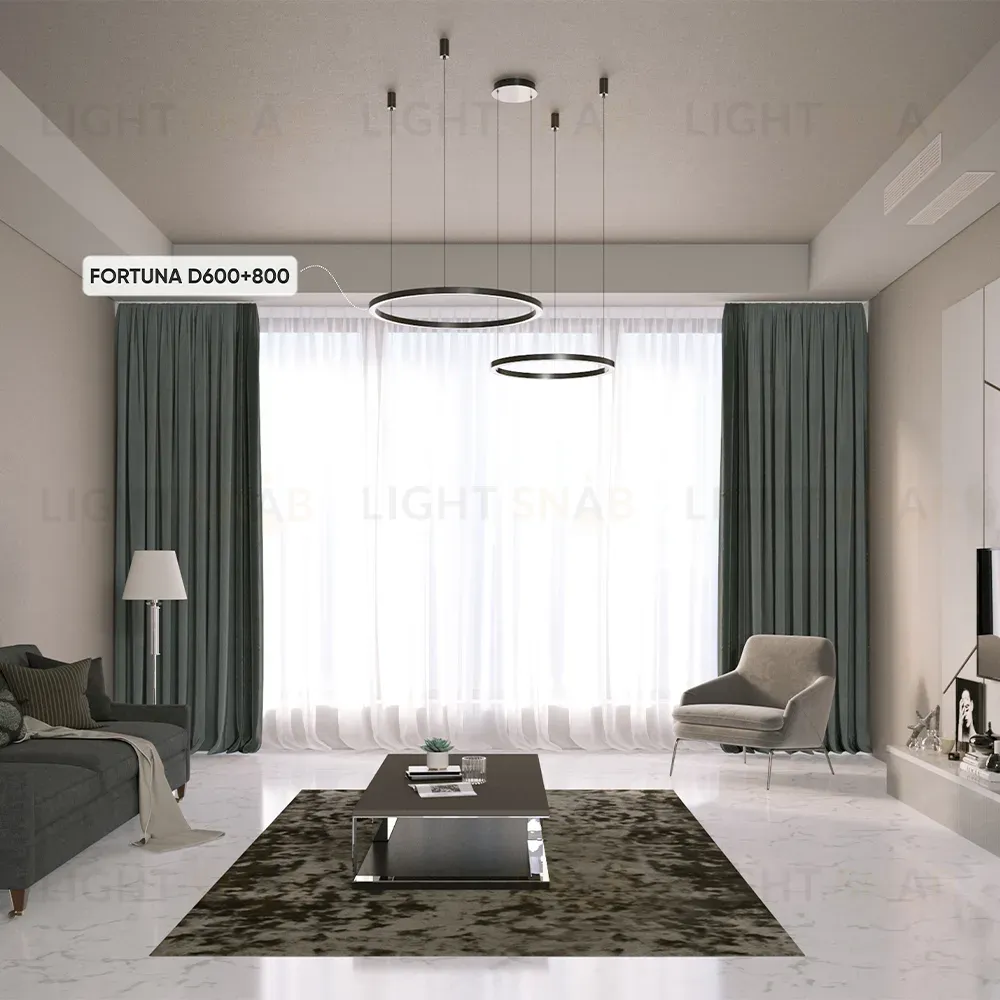 Подвесная люстра Crystal Lux FORTUNA SP123W LED BLACK FORTUNA SP123W LED  BLACK