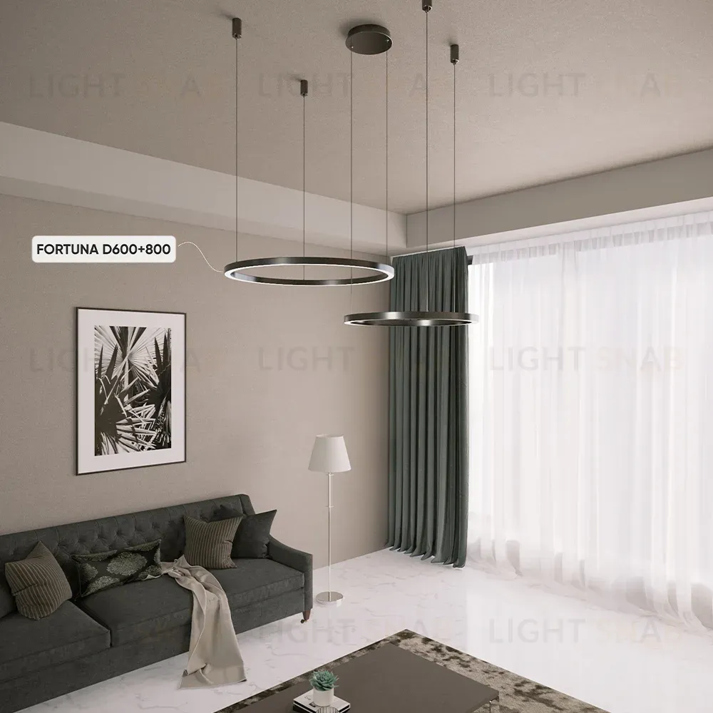 Подвесная люстра Crystal Lux FORTUNA SP123W LED BLACK FORTUNA SP123W LED  BLACK