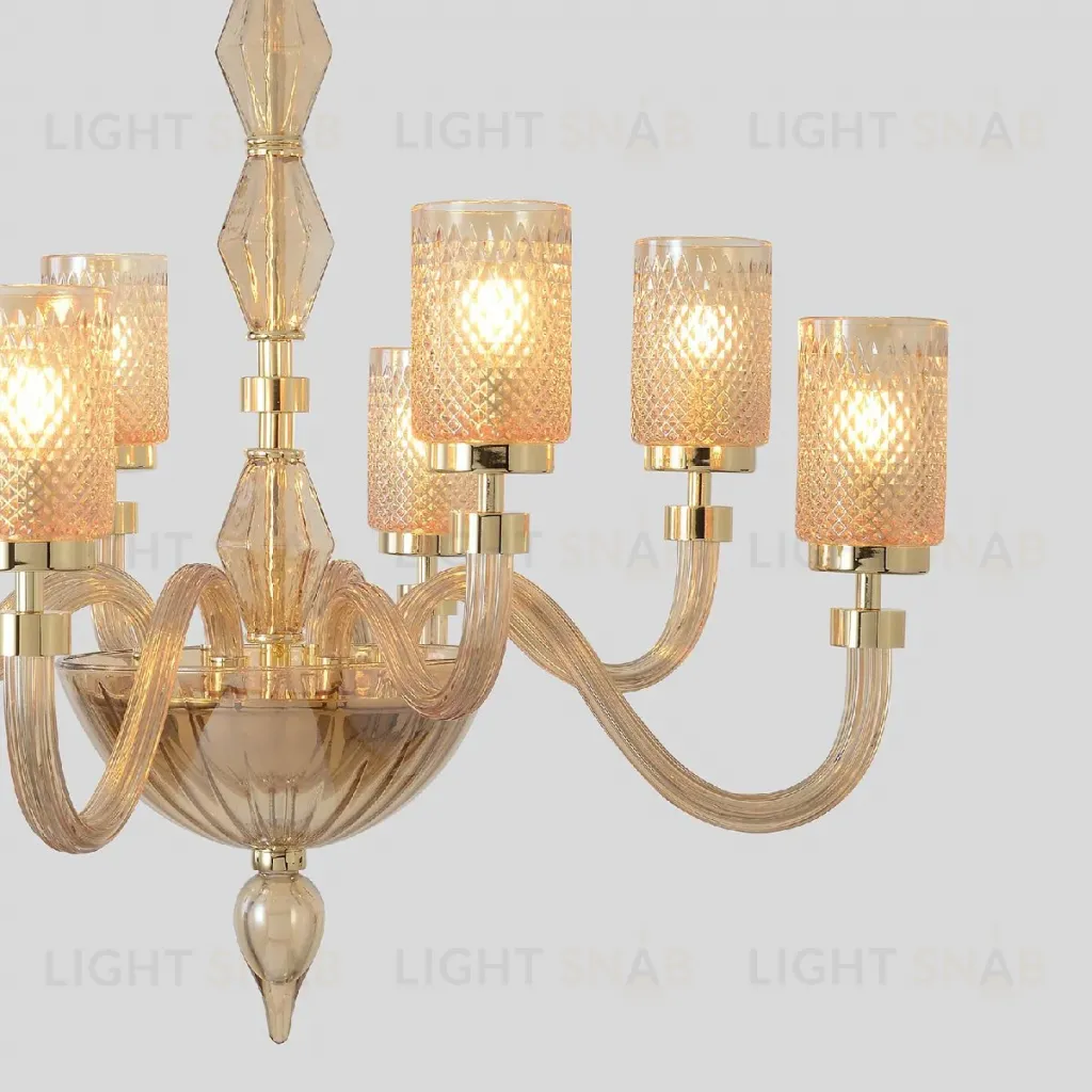 Подвесная люстра Crystal Lux SILVESTRO SP8 AMBER SILVESTRO SP8 AMBER