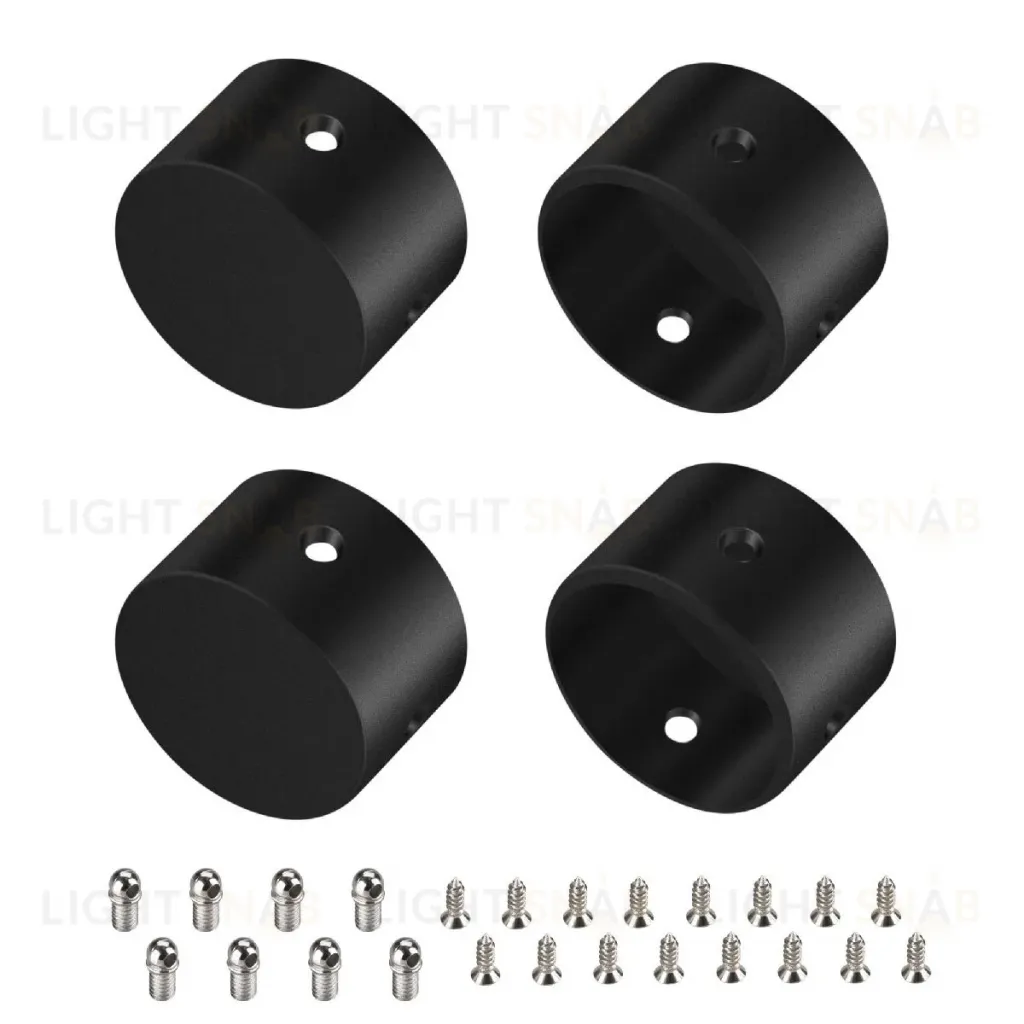 Заглушка Arlight WPH-FLEX-D22-360deg BLACK ALU глухая 049938 049938