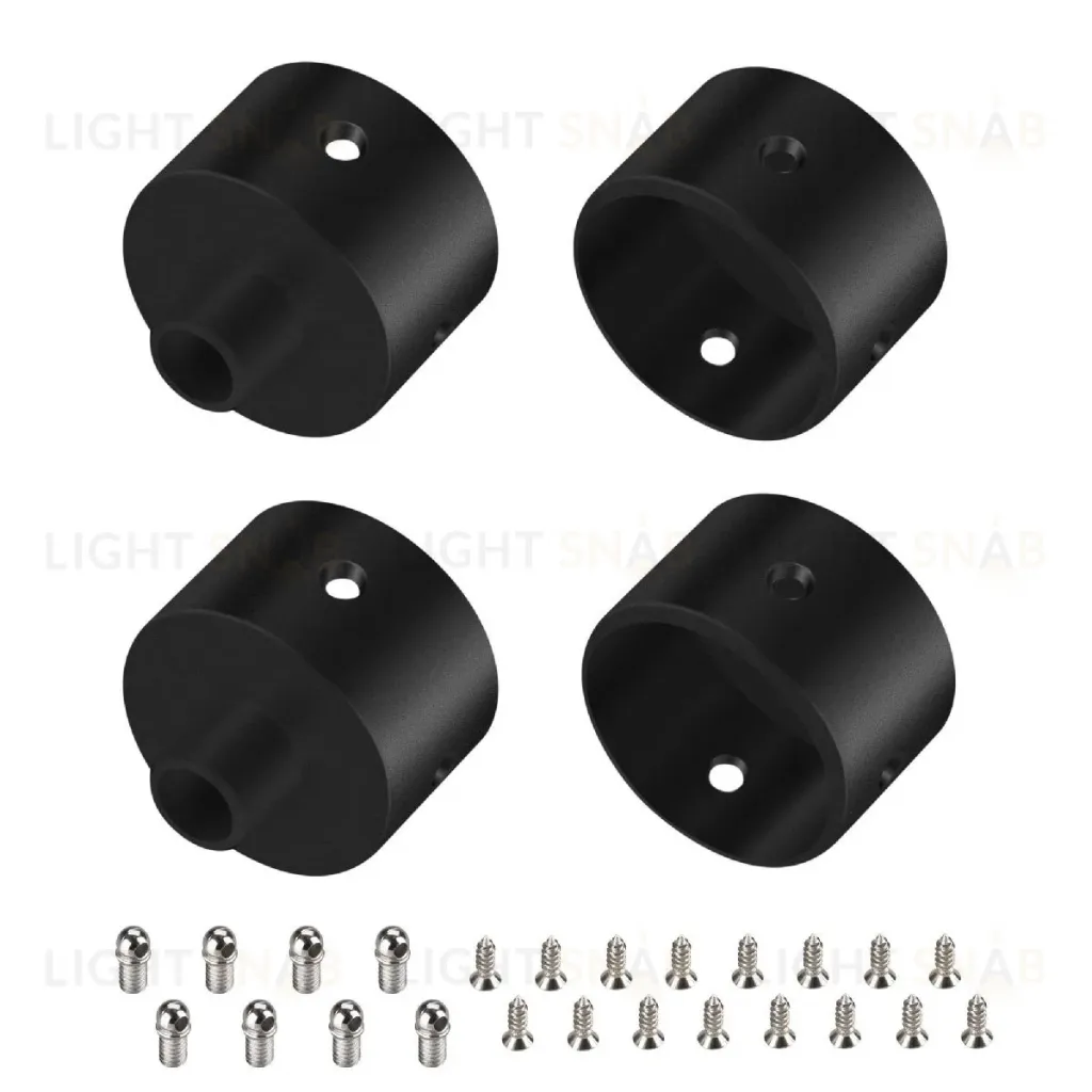 Заглушка Arlight WPH-FLEX-D22-360deg BLACK ALU с отверстием 049940 049940