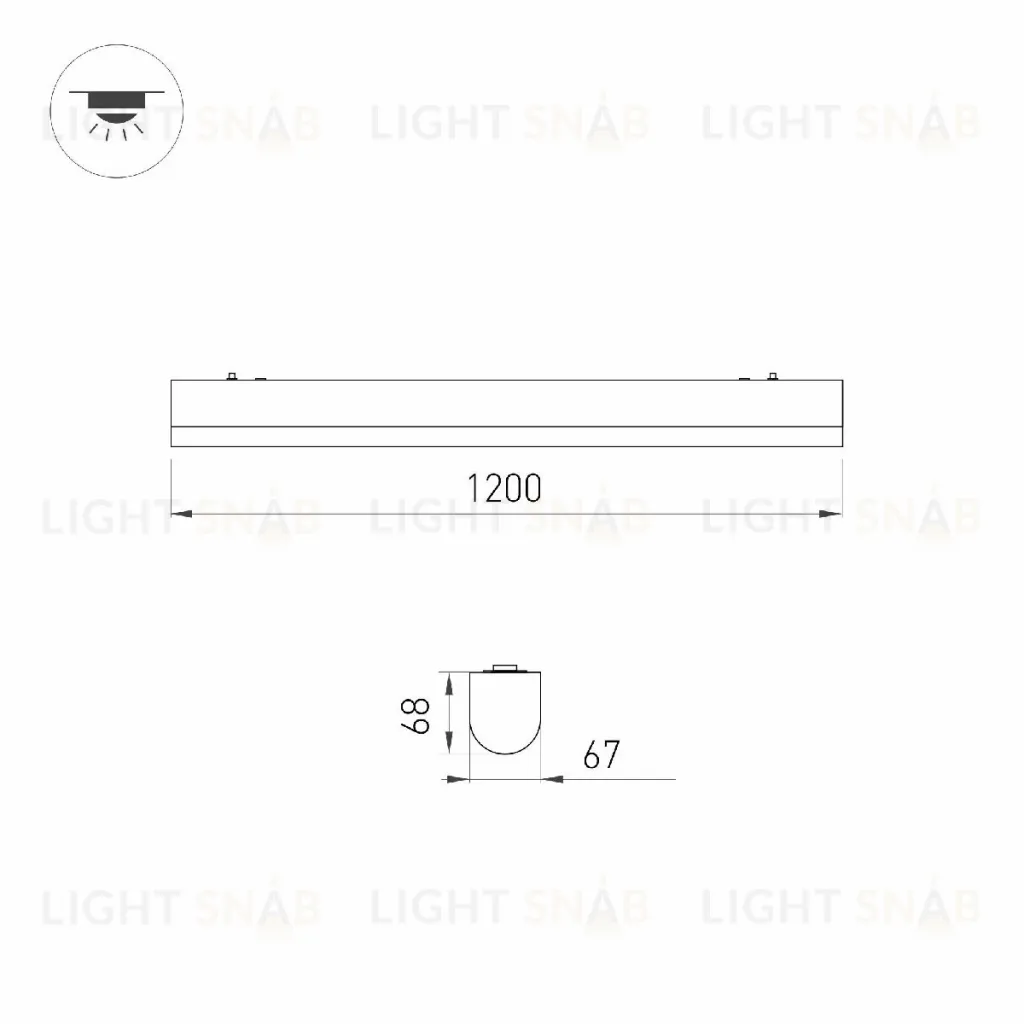 Линейный подвесной светильник Arlight ALT-LARGO-1200-30W Warm3000 052090 052090