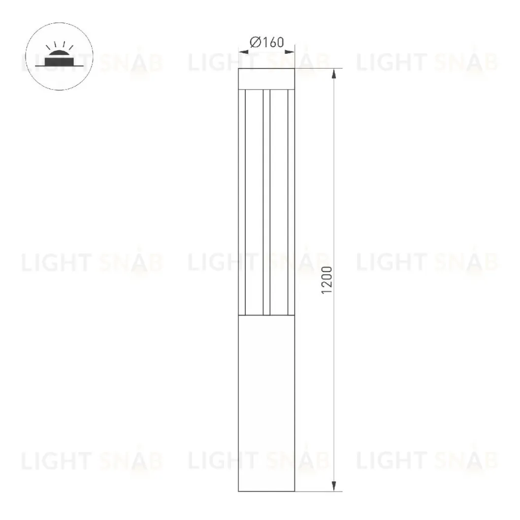 Ландшафтный светильник Arlight LGD-CASTELLO-BOLL-H1200-20W Warm3500-MIX 047686 047686