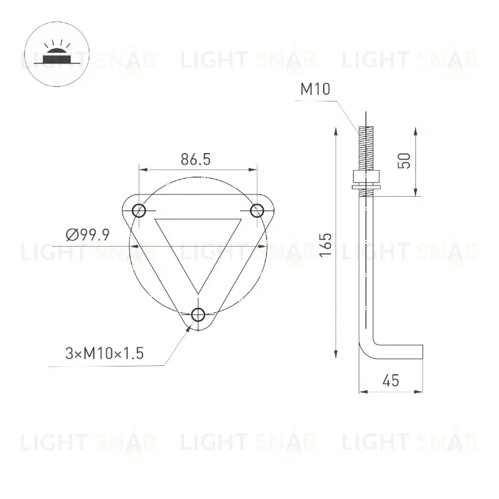 Ландшафтный светильник Arlight LGD-CASTELLO-BOLL-H1200-20W Warm3500-MIX 047686 047686