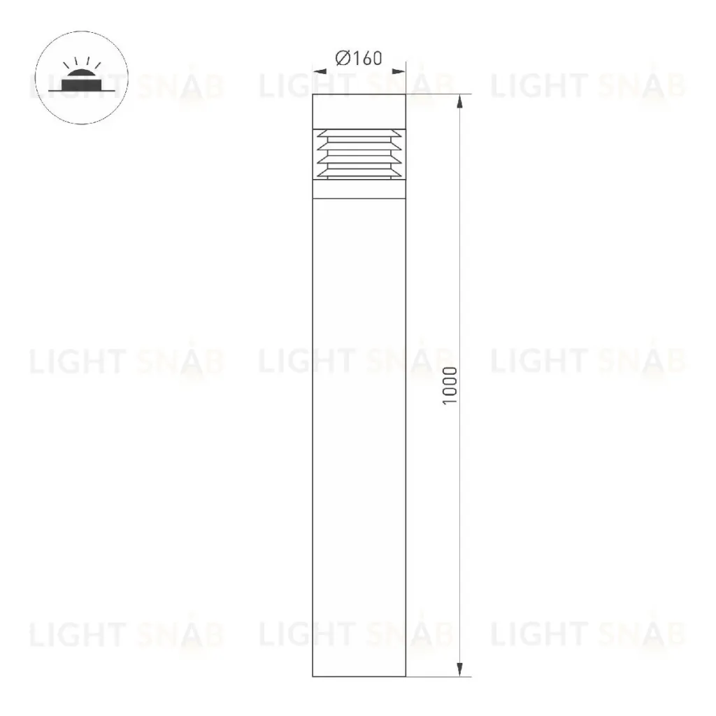 Ландшафтный светильник Arlight LGD-FRESNEL-BOLL-H1000-20W Warm3500-MIX 047687 047687