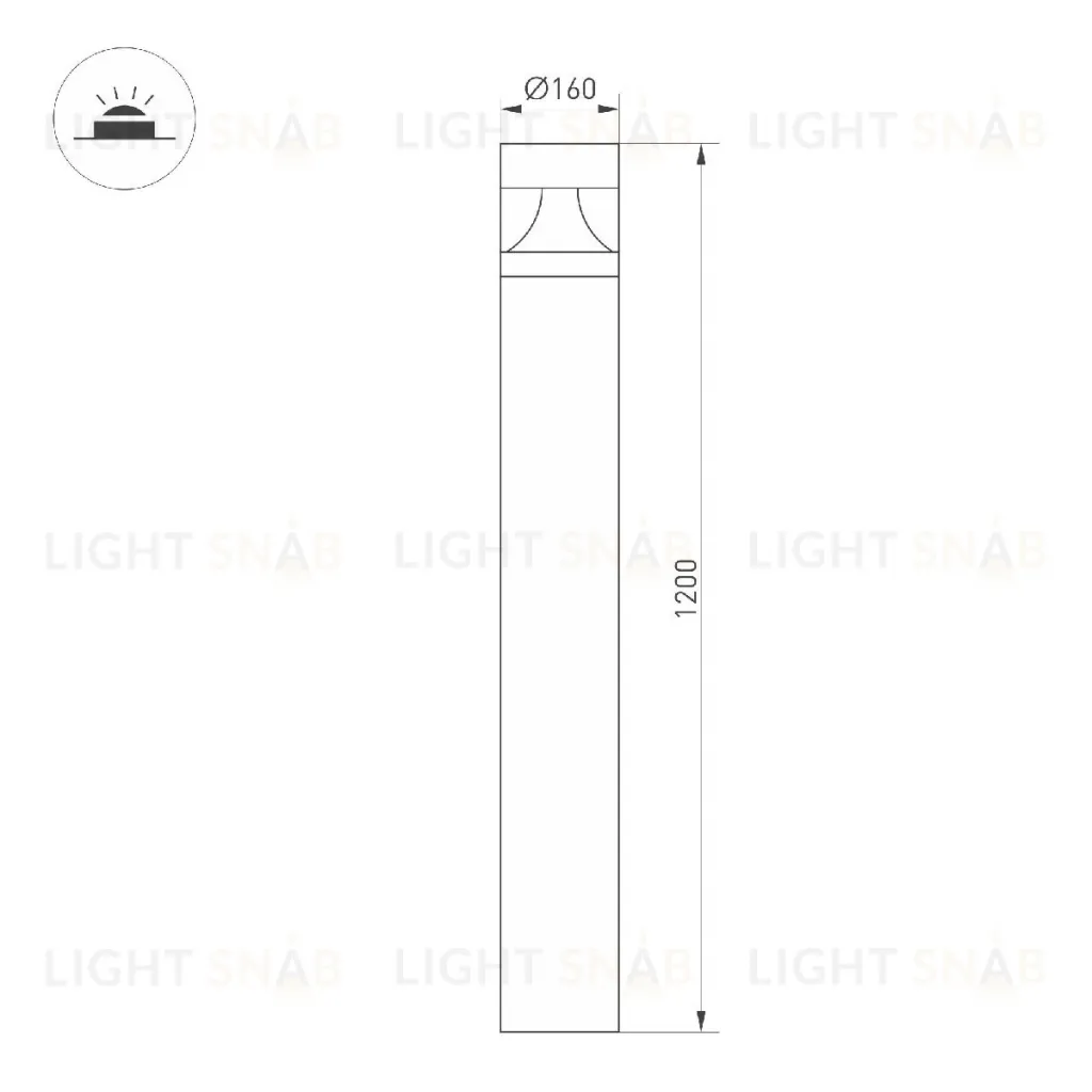 Ландшафтный светильник Arlight LGD-LANDMARK-BOLL-H1200-20W Warm3500-MIX 047692 047692