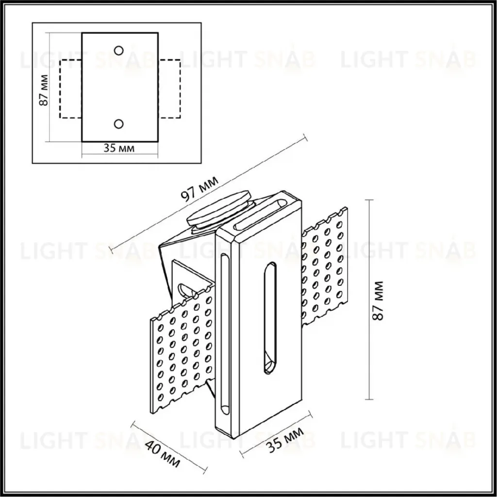 Подсветка для лестниц и ступеней Odeon Light Gips 7082/3WL 7082/3WL