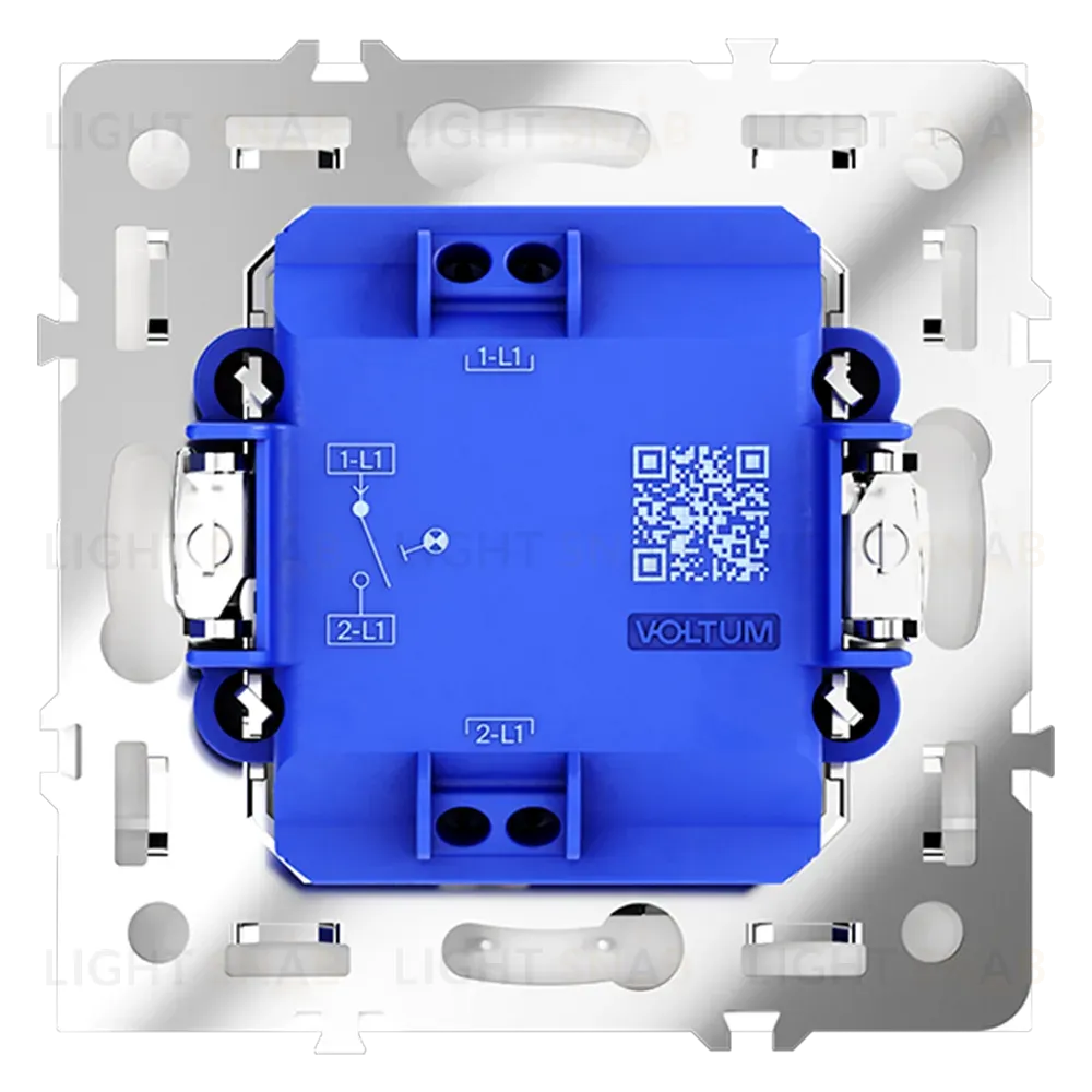 Выключатель одноклавишный с подсветкой Voltum S70 VLS010201 (белый глянцевый) VLS010201