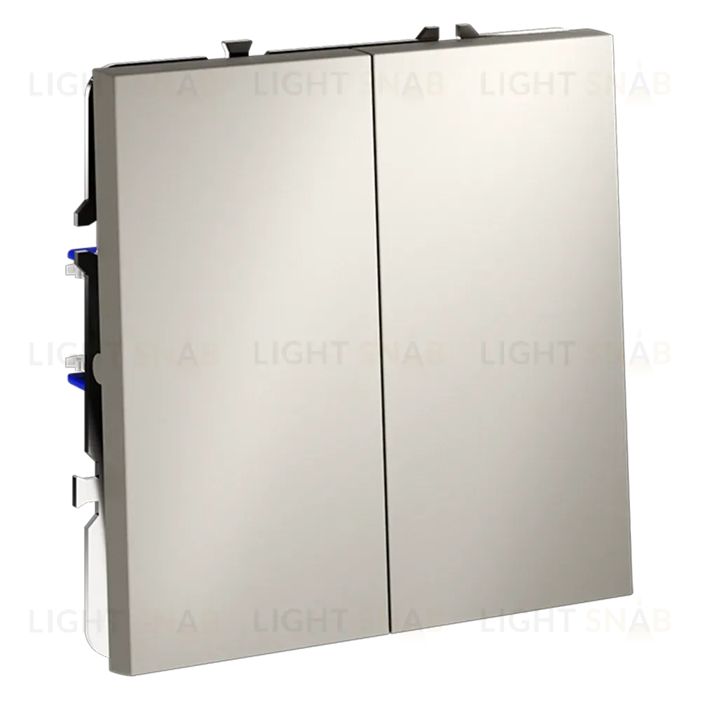 Выключатель с самовозвратом двухклавишный Voltum S70 VLS020603 (кашемир) VLS020603
