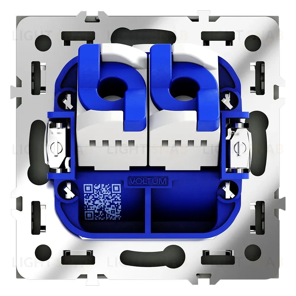 Розетка компьютерная двойная Voltum S70 VLS060208 (черный матовый) VLS060208