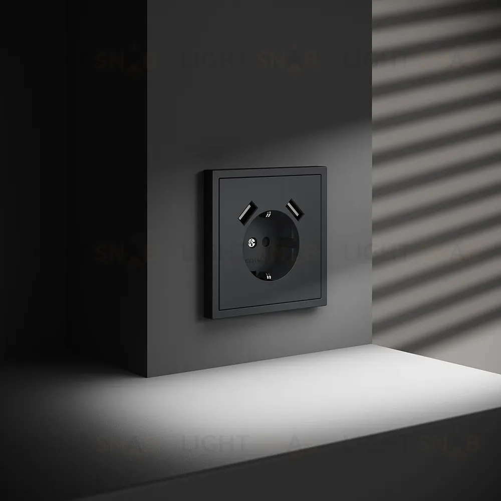 Розетка с USB, А+А Voltum S70 VLS040407 (графит) VLS040407