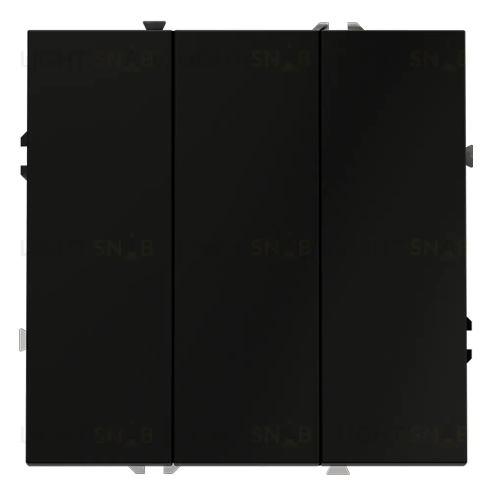 Выключатель трехклавишный Voltum S70 VLS030108 (черный матовый) VLS030108
