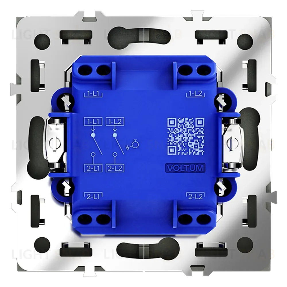 Выключатель с самовозвратом двухклавишный Voltum S70 VLS020606 (титан) VLS020606