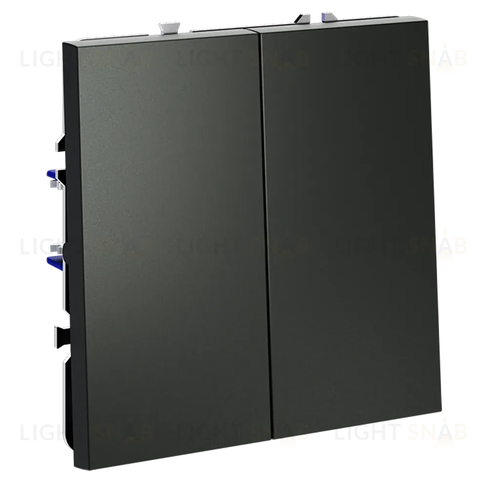 Выключатель с самовозвратом двухклавишный Voltum S70 VLS020606 (титан) VLS020606