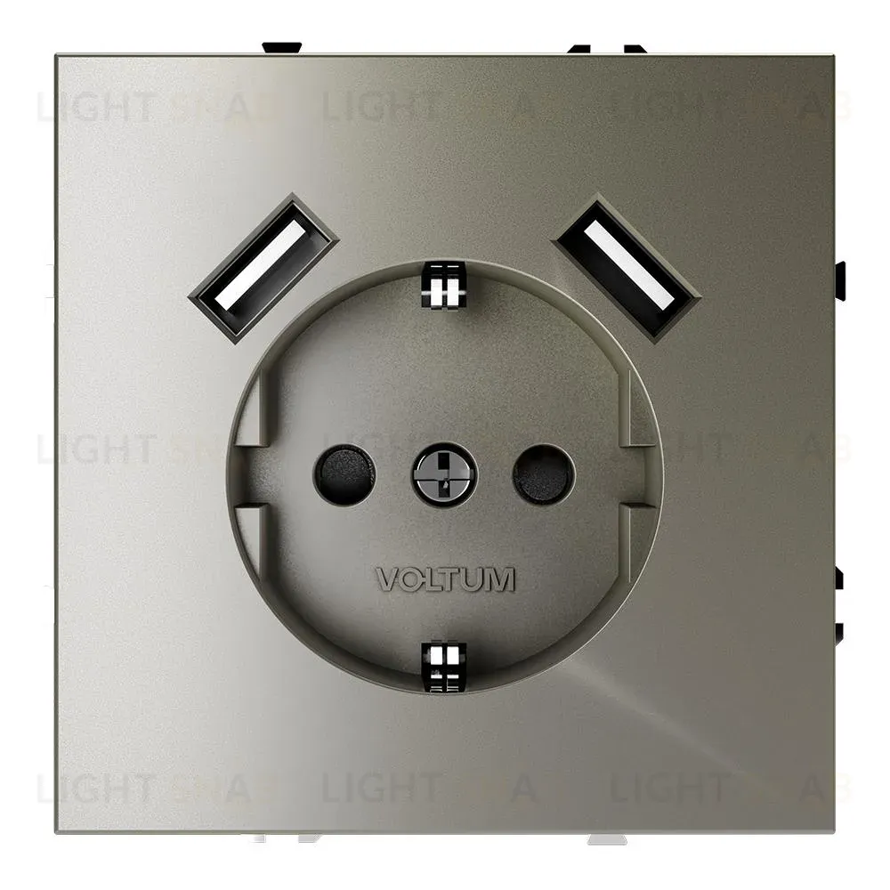Розетка с USB, А+А Voltum S70 VLS040404 (шелк) VLS040404