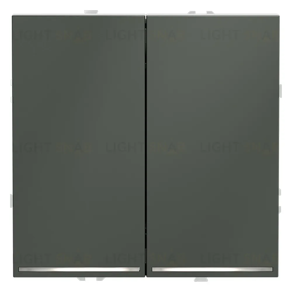 Проходной переключатель двухклавишный с подсветкой Voltum S70 VLS020406 (титан) VLS020406