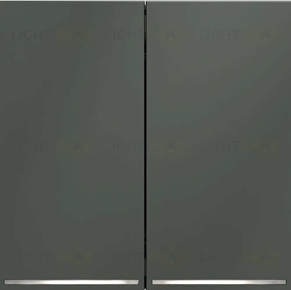 Проходной переключатель двухклавишный с подсветкой Voltum S70 VLS020406 (титан) VLS020406