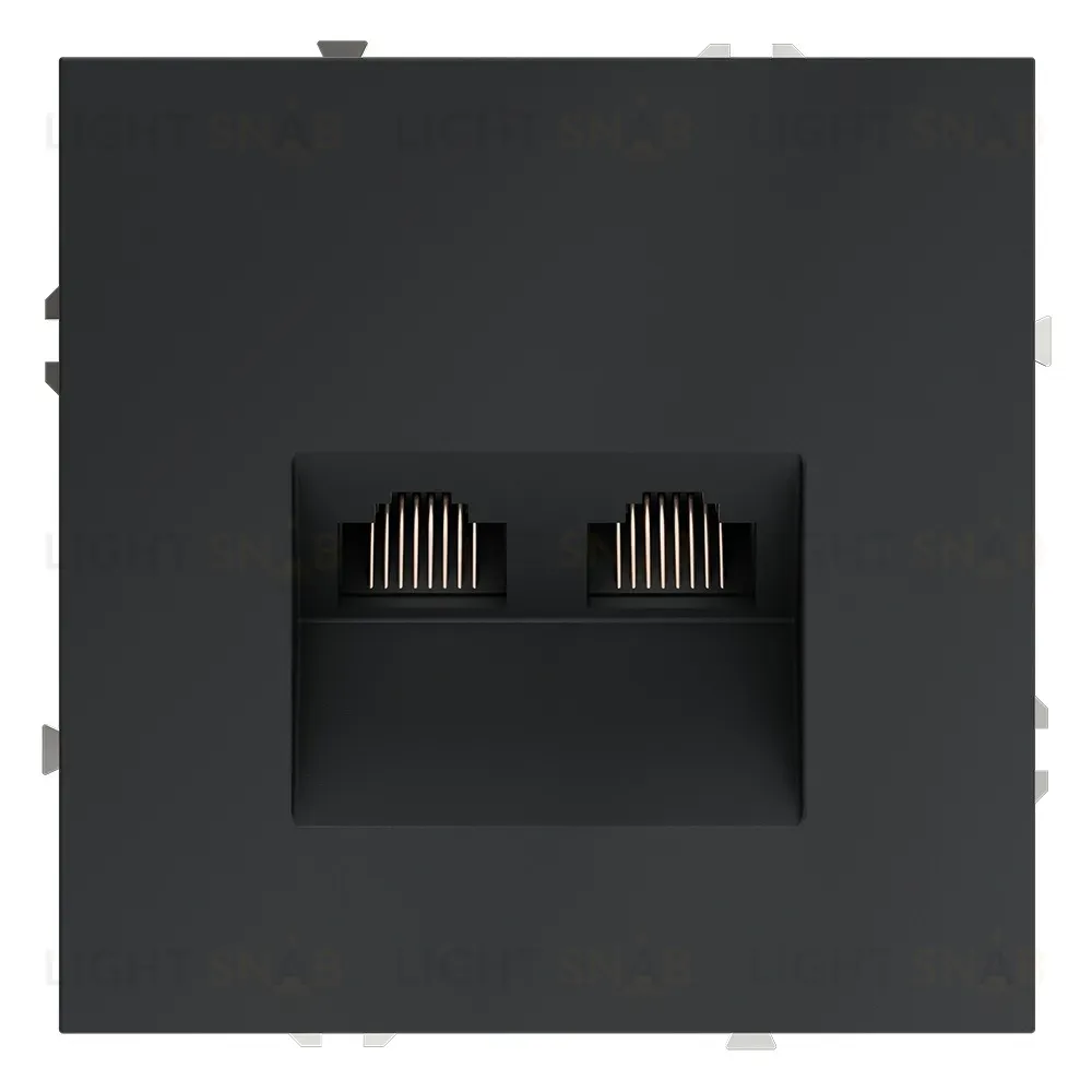 Розетка компьютерная двойная Voltum S70 VLS060207 (графит) VLS060207