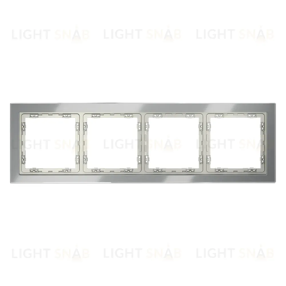 Рамка на 4 поста Voltum S70 VLS110405 (сталь, стекло) VLS110405