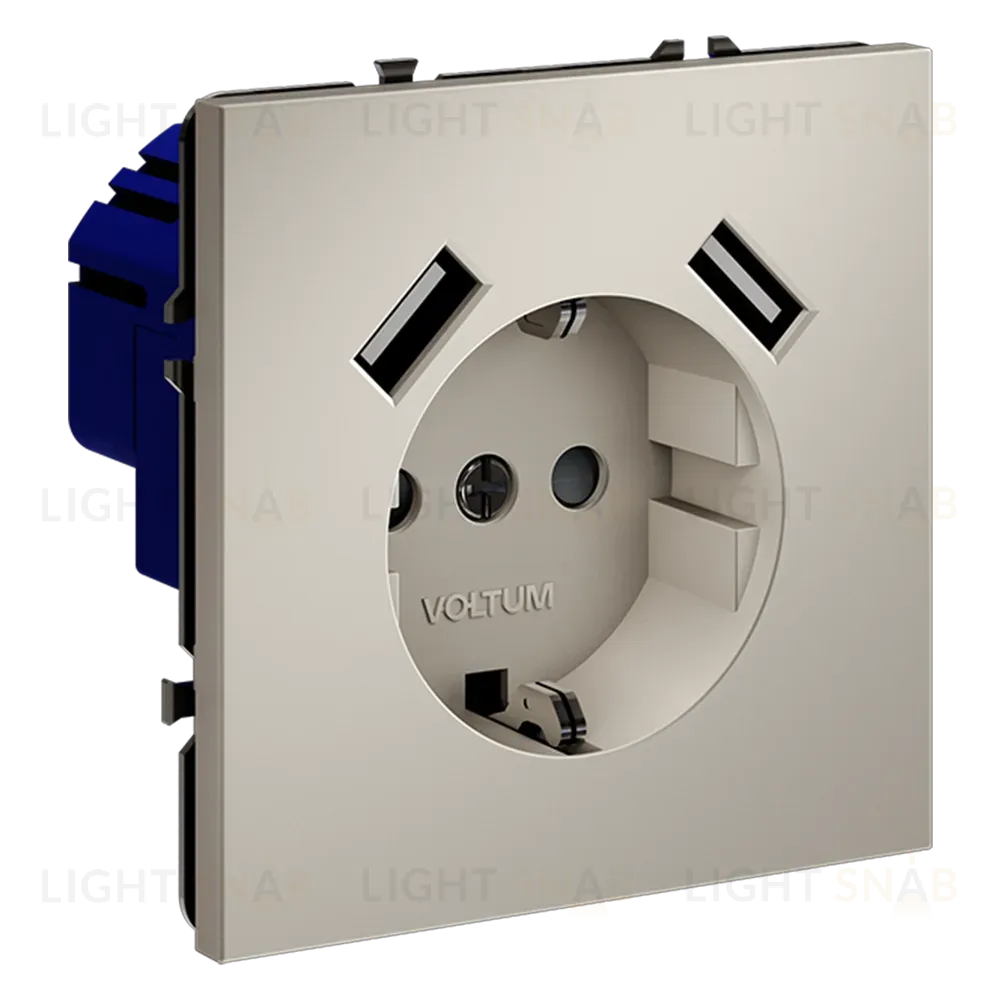 Розетка с USB, А+А Voltum S70 VLS040403 (кашемир) VLS040403