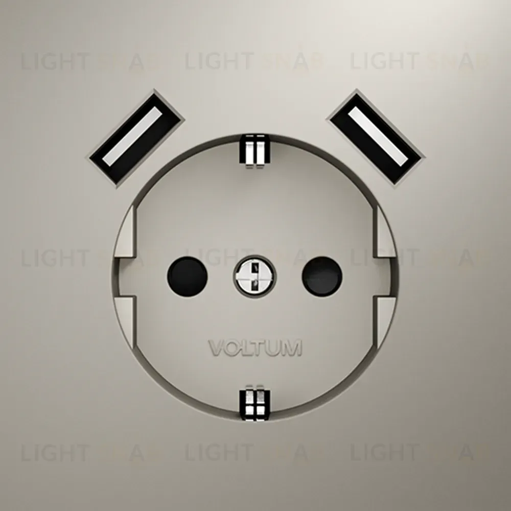 Розетка с USB, А+А Voltum S70 VLS040403 (кашемир) VLS040403