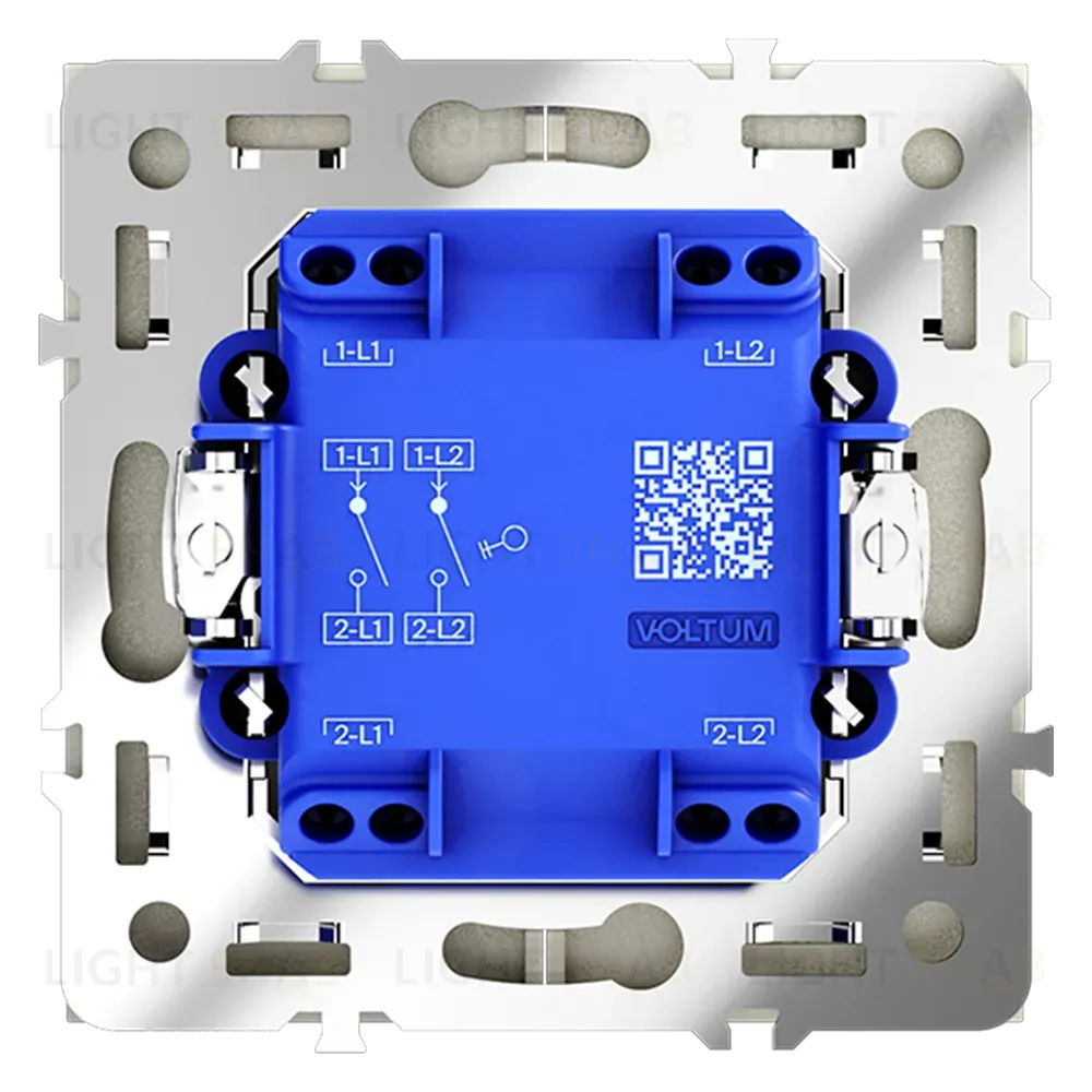 Выключатель двухклавишный Voltum S70 VLS020105 (сталь) VLS020105