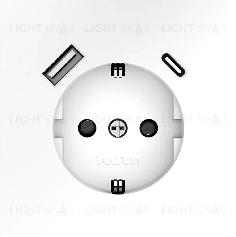 Розетка с USB, A+C Voltum S70 VLS040502 (белый матовый) VLS040502