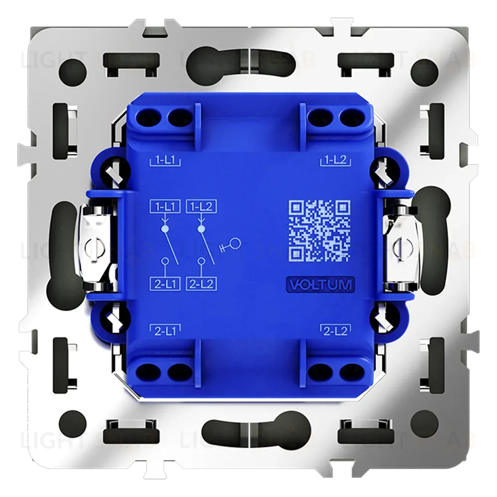 Выключатель двухклавишный Voltum S70 VLS020107 (графит) VLS020107