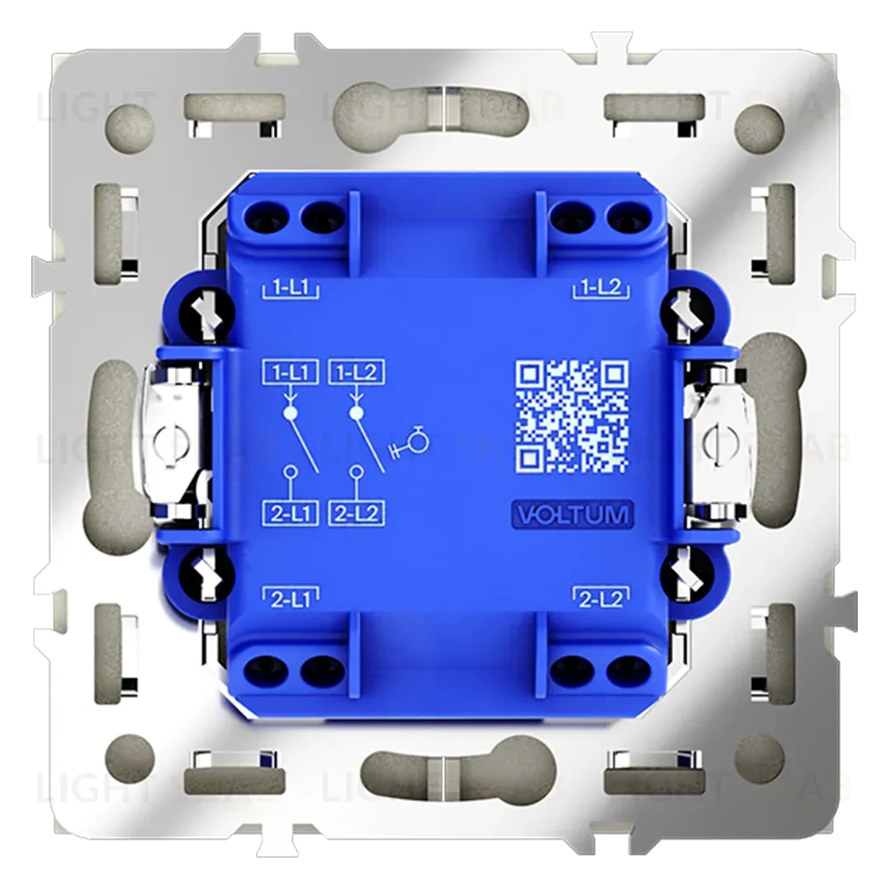 Выключатель с самовозвратом двухклавишный Voltum S70 VLS020605 (сталь) VLS020605