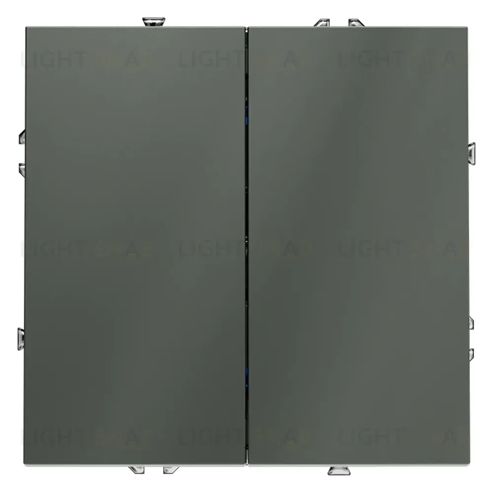 Выключатель двухклавишный Voltum S70 VLS020106 (титан) VLS020106