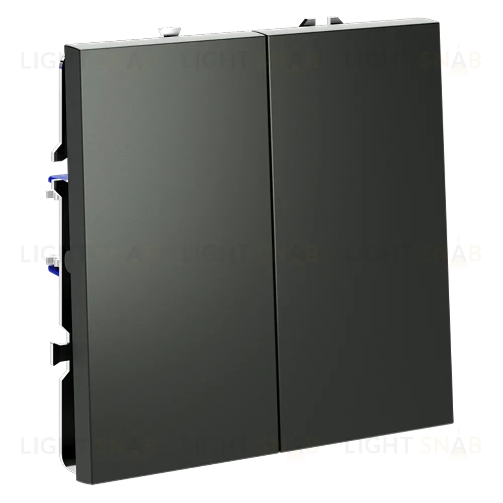 Выключатель двухклавишный Voltum S70 VLS020106 (титан) VLS020106