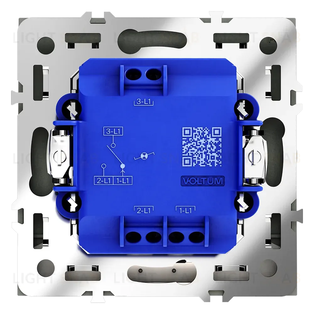 Проходной переключатель одноклавишный с подсветкой Voltum S70 VLS010408 (черный матовый) VLS010408