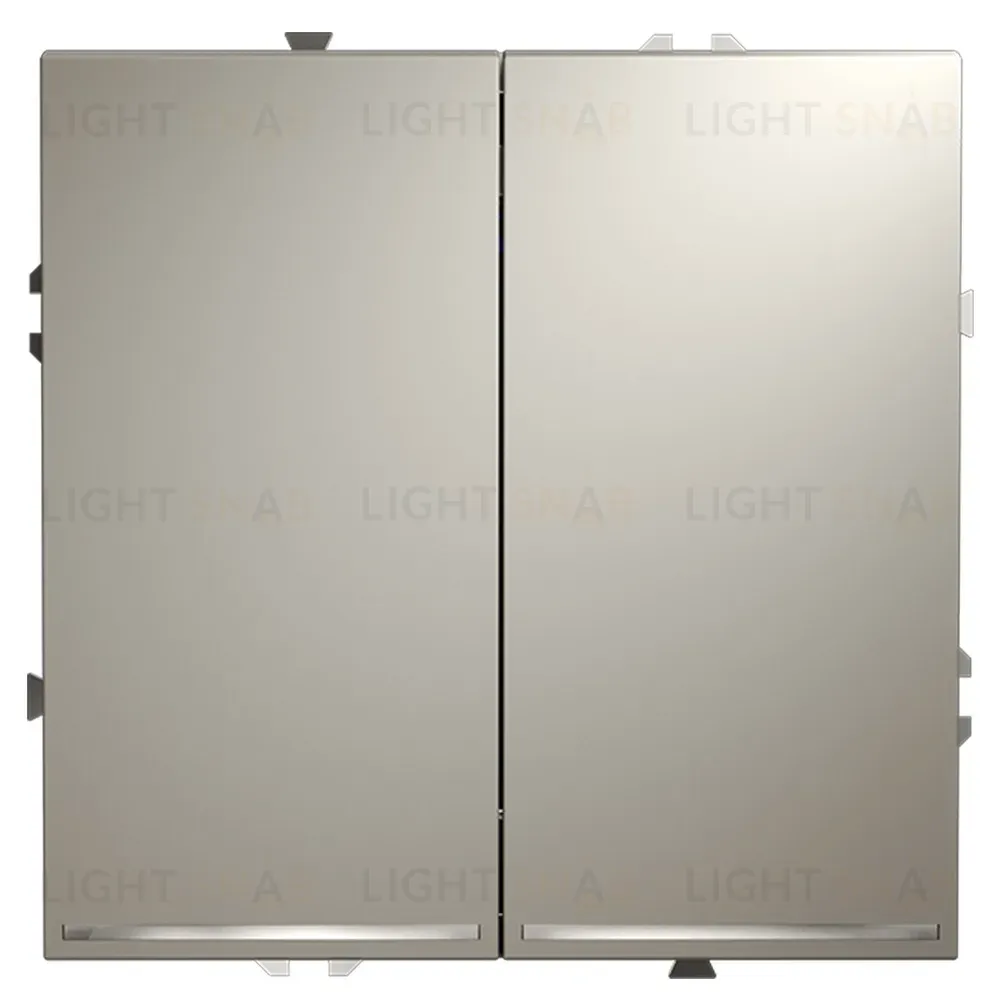 Выключатель двухклавишный с подсветкой Voltum S70 VLS020203 (кашемир) VLS020203