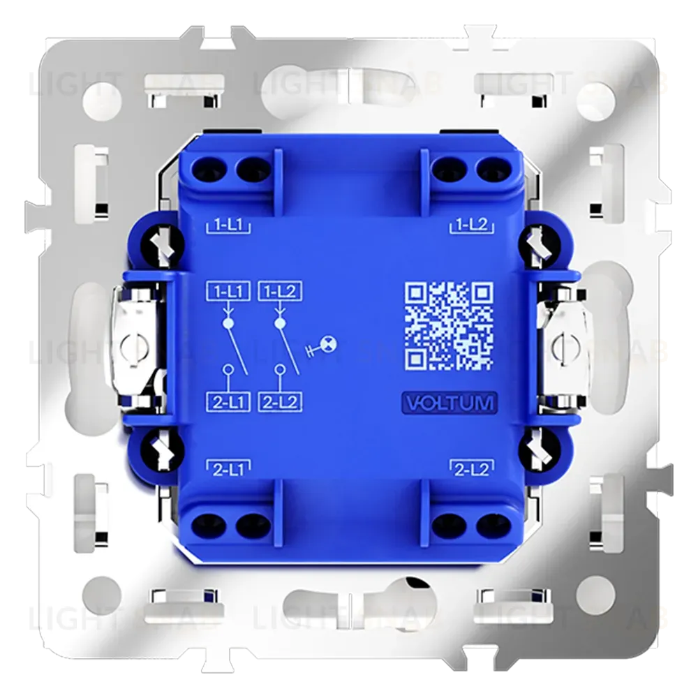Выключатель двухклавишный с подсветкой Voltum S70 VLS020203 (кашемир) VLS020203