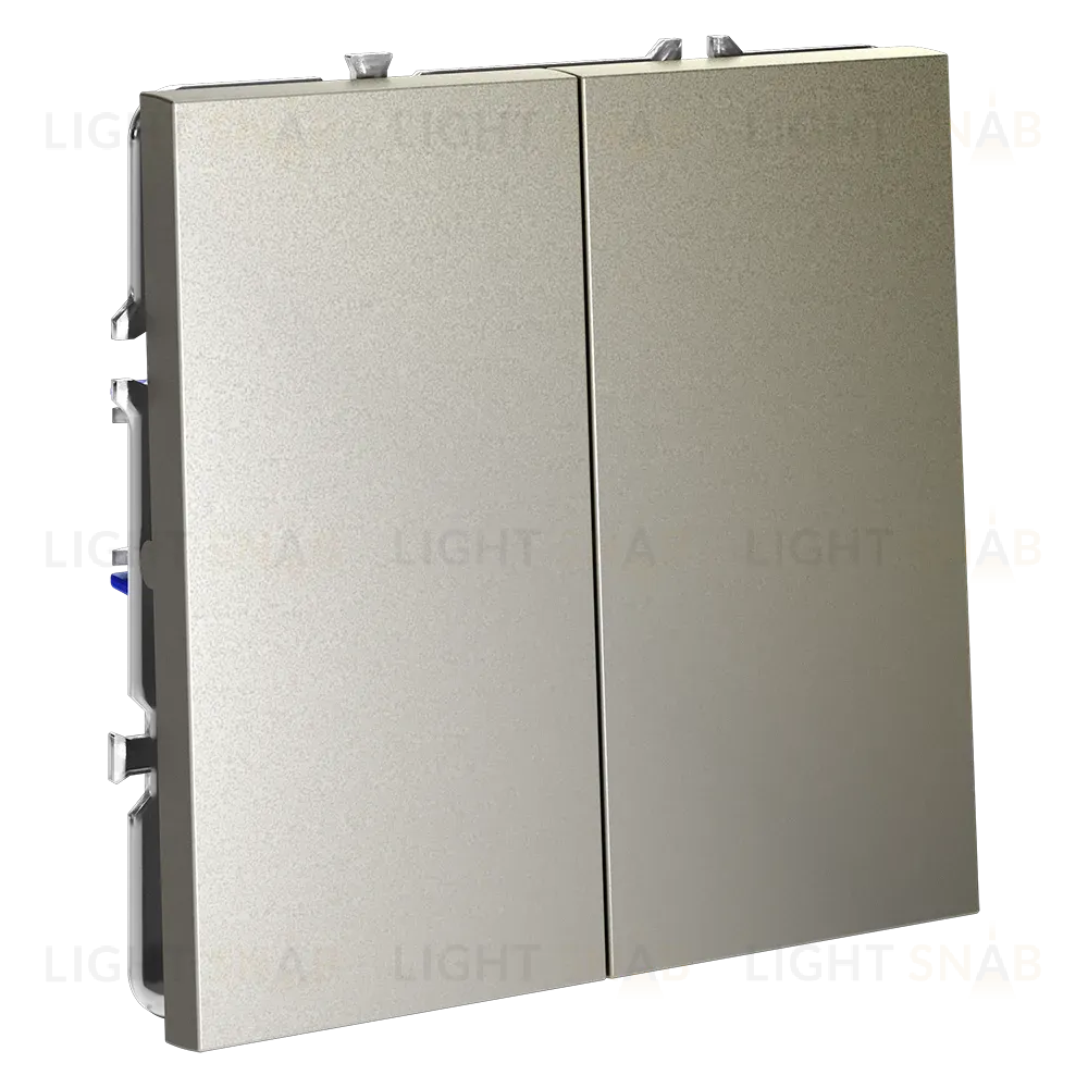 Проходной переключатель двухклавишный Voltum S70 VLS020304 (шелк) VLS020304