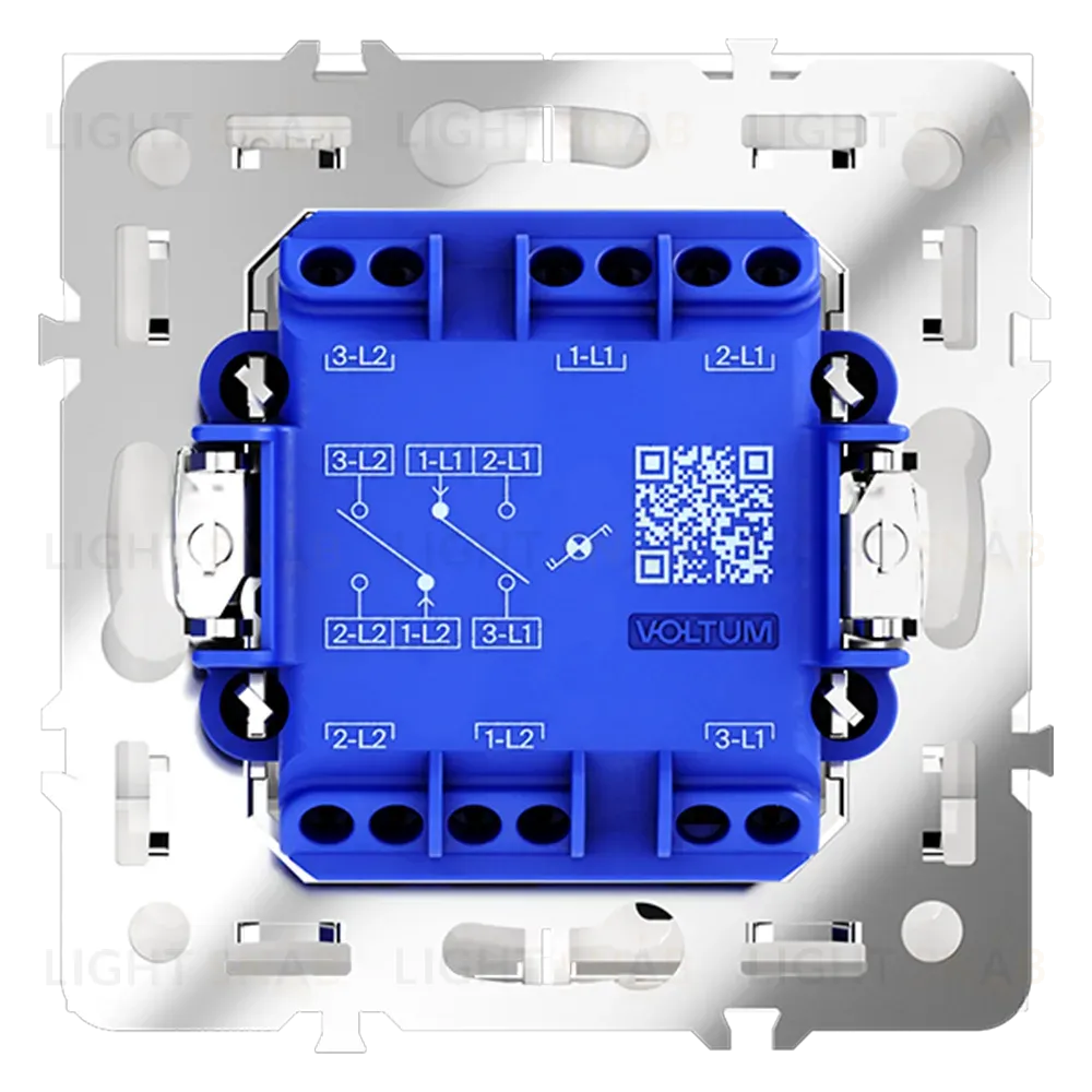 Проходной переключатель двухклавишный с подсветкой Voltum S70 VLS020403 (кашемир) VLS020403