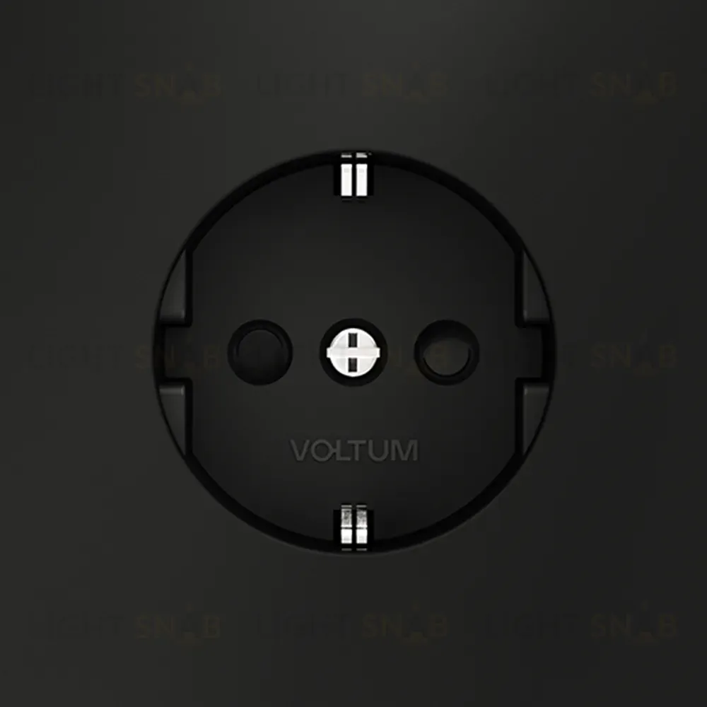 Розетка со шторками Voltum S70 VLS040208 (черный матовый) VLS040208