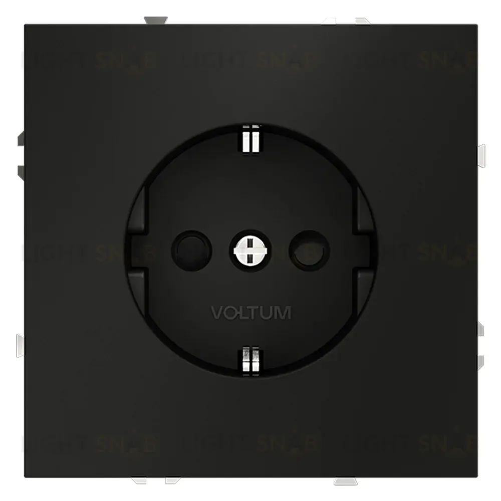 Розетка со шторками Voltum S70 VLS040208 (черный матовый) VLS040208